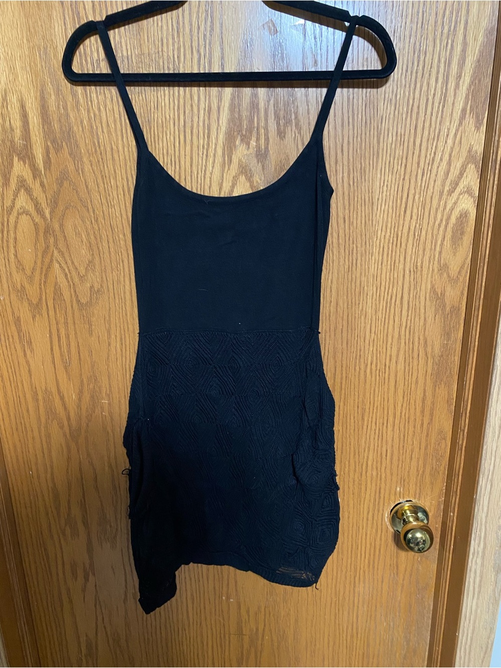 Black Sleeveless Knit Tank Top
